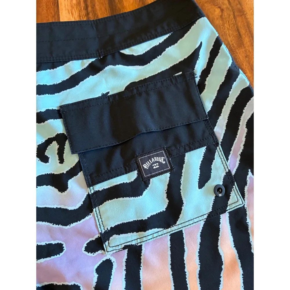 Billabong Recycler Sundays Pro Zebra Board Shorts Mens 32 Pastel Sunset Gradient